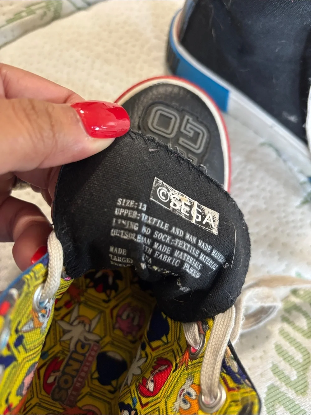 Blue Sonic the Hedgehog Kids High-Top Sneakers